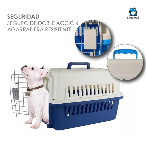 Caja Jaula Transportadora Mascotas Perros Gatos Hasta 12kg - Imagen 2