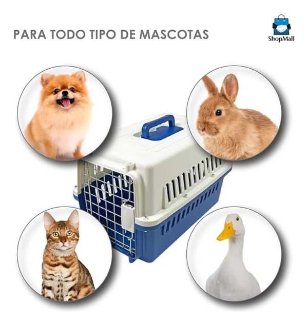 Caja Jaula Transportadora Mascotas Perros Gatos Hasta 12kg