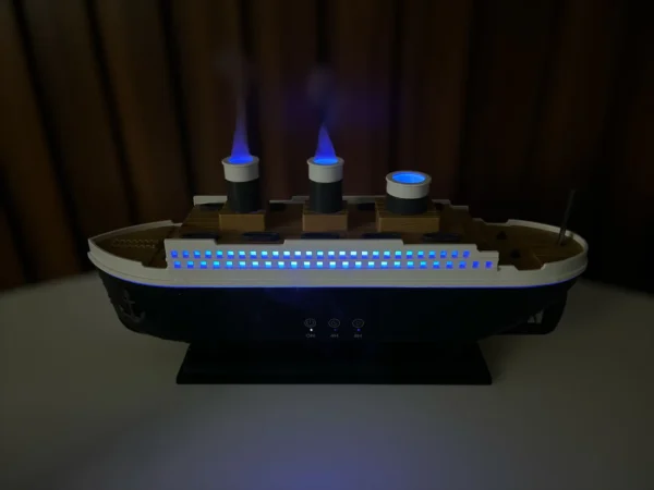Humidificador de Barco USB con Luz Nocturna y Purificador de Aire