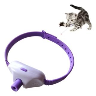 Collar con láser para gato ajustable, juguete recargable USB